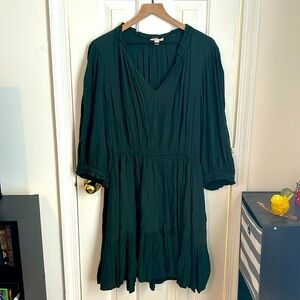 Knox Rose green dress XL long sleeve knee length